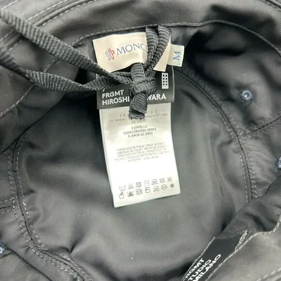 Men’s Moncler genius fragment printed check, nylon bucket, hat, size medium - Picture 6 of 8